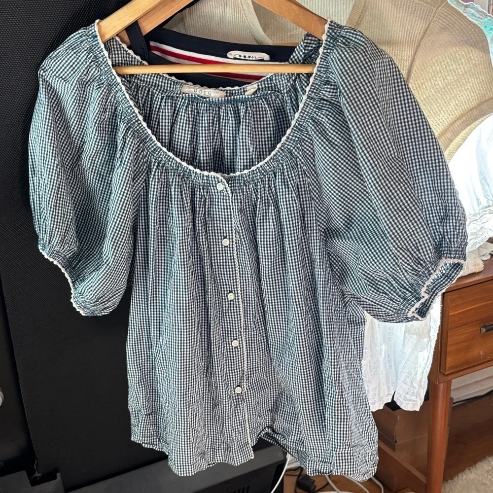 Doen Tennessee in Blue Azure Paris Gingham - Picture 3 of 16